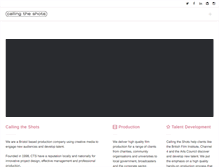 Tablet Screenshot of callingtheshots.co.uk